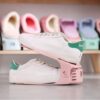 Double Layer Adjustable Shoe Bracket Storage Shoe Rack | 2 In 1 Foldable Shoe Holder Space Saving (Pack of 2) random Color - Image 4
